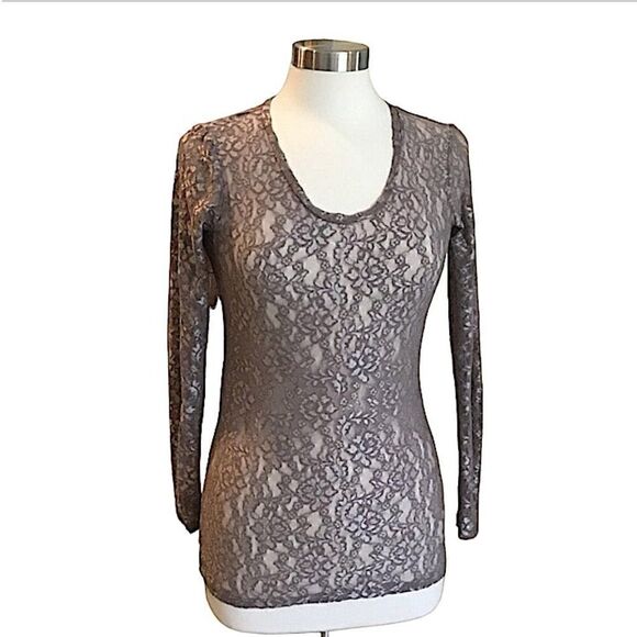 BKE LONG SLEEVES LACE BLOUSE size L - Picture 1 of 7